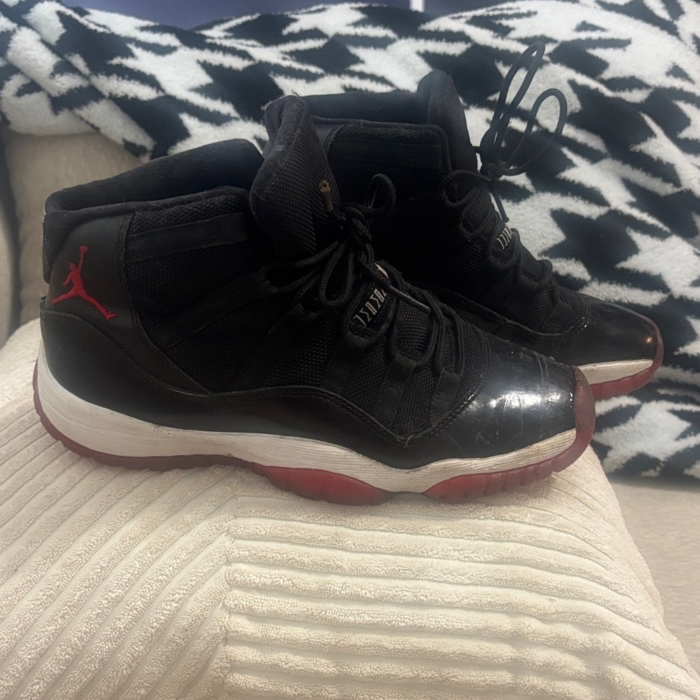 Jordan Black and Red High-Top 11s
